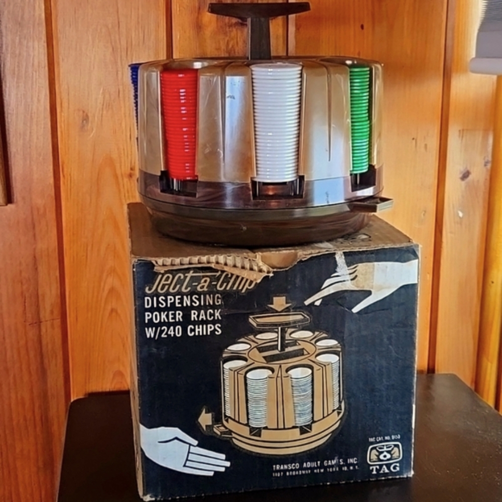 Man Cave Vintage Transco Revolving Poker Chip Dispenser